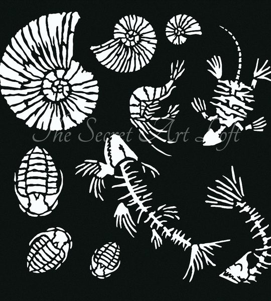 Stencil "Fossils"